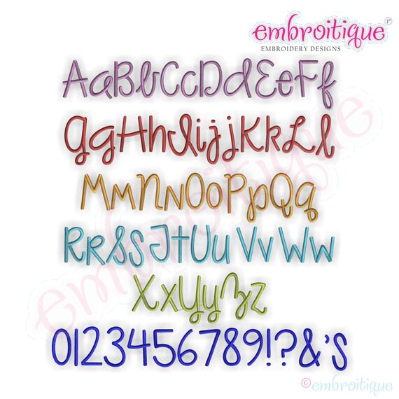 Funkie Monkey Monogram Font Set - Small - .5" - 3.5"