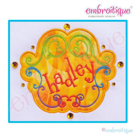 Hadley Applique Font Frame - Small