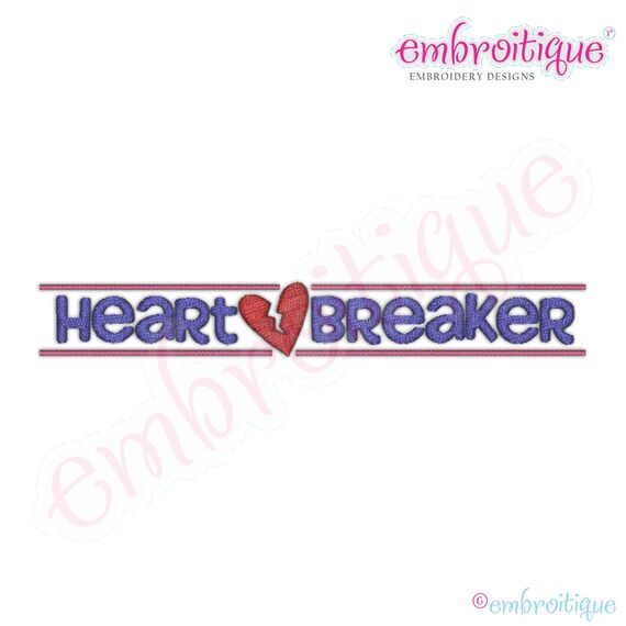 Heart Breaker Filled Embroidery Design