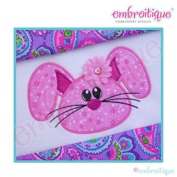 Hippity Hoppity Easter Bunny Applique - Large