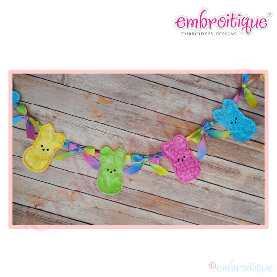 ITH Candy Bunnies Banner, 2 image