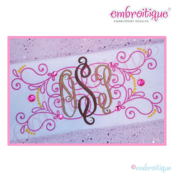 Juliette Vintage Flourish Font Frame - Large