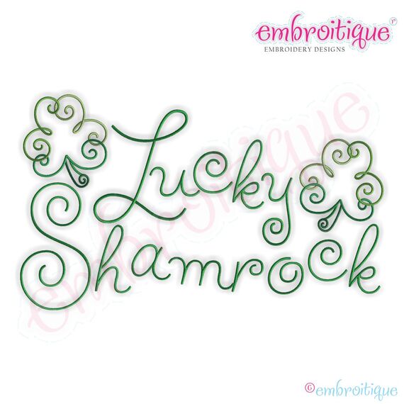 Lucky Shamrock Monogram Font Set - Large