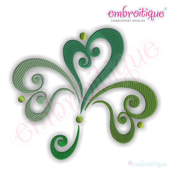 Ornate Curly Shamrock - Large, 2 image