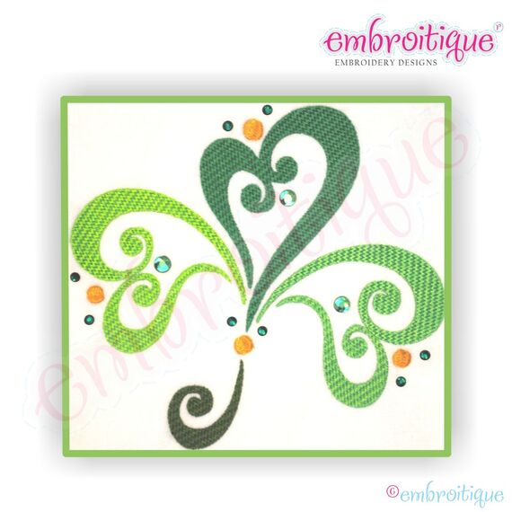 Ornate Curly Shamrock - Large