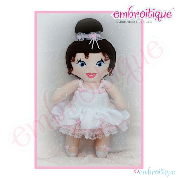 Posh and Proper - Doodley Dolls Flower Girl Add On PDF Sewing & Embroidery Pattern