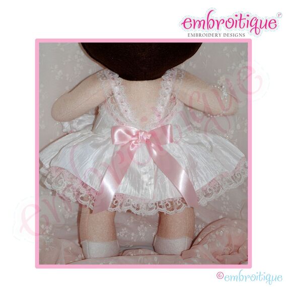 Posh and Proper - Doodley Dolls Flower Girl Dress Add-On PDF Sewing Pattern, 2 image