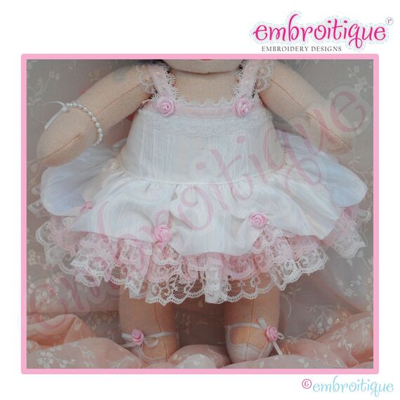 Posh and Proper - Doodley Dolls Flower Girl Dress Add-On PDF Sewing Pattern