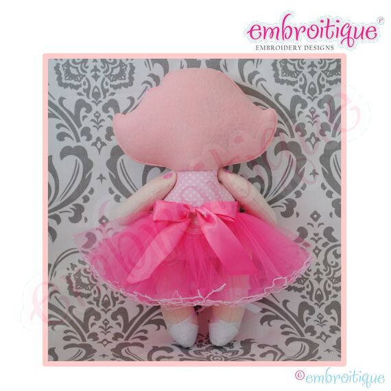 Posh and Proper - Doodley Dolls Tutus and Ballet Shoes Add-On PDF Sewing Pattern, 3 image