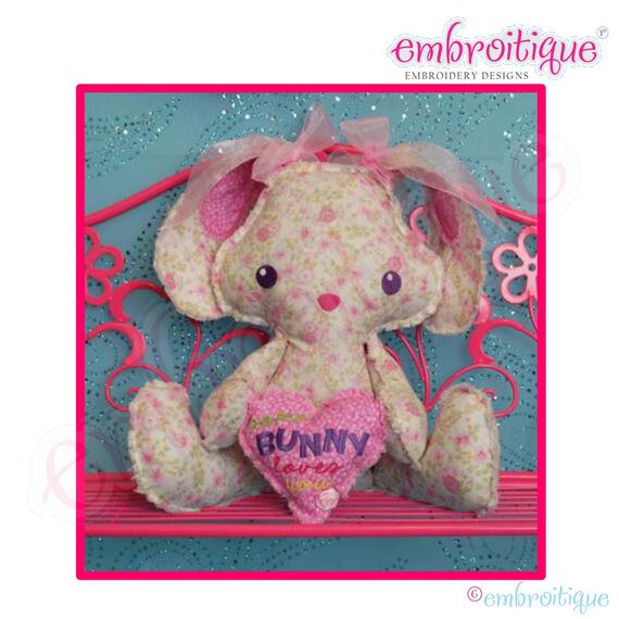 Posh and Proper - Love Easter Bunny - PDF Combination Embroidery & Sewing Pattern