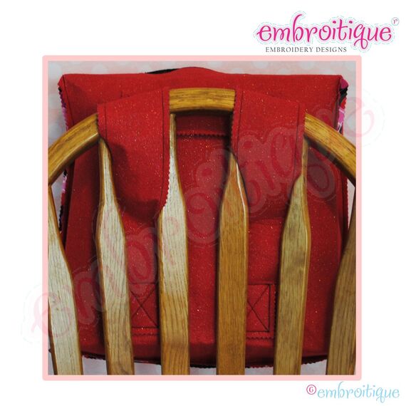 Posh and Proper - Love Letters Valentine Chair Backer Bags - PDF Sewing & Embroidery Pattern - Includes Hearts and Love Stamp, 5 image