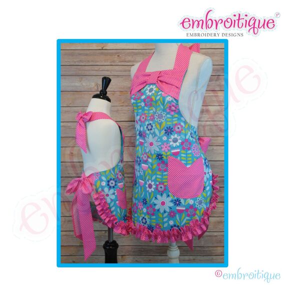 Posh and Proper - Mother & Daughter Apron - PDF Sewing Pattern, 2 image