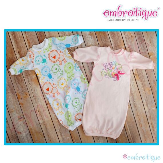 Posh and Proper - Baby Nightgown Add-On PDF Sewing Pattern, 2 image