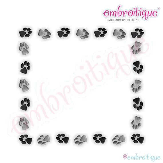Puppy Paws Font Frame