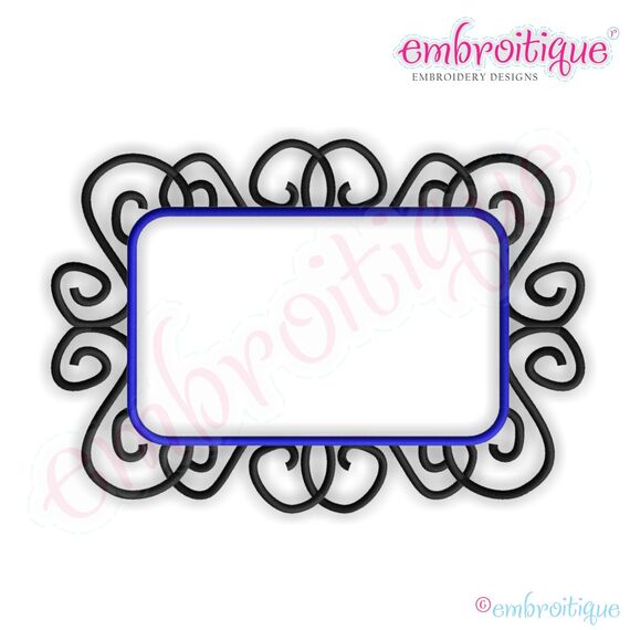 Rectangle Doodle Font Frame