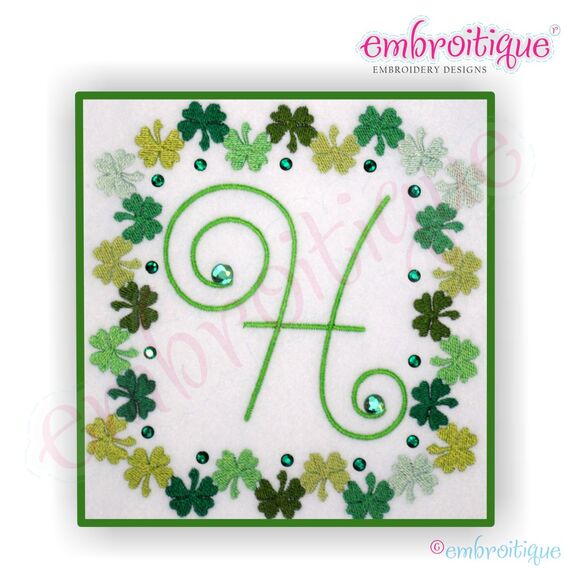 Shamrock Clover Font Frame