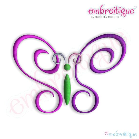 Sis Butterfly Embroidery Design