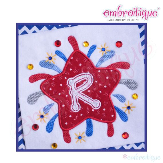 Star Firework Applique Frame