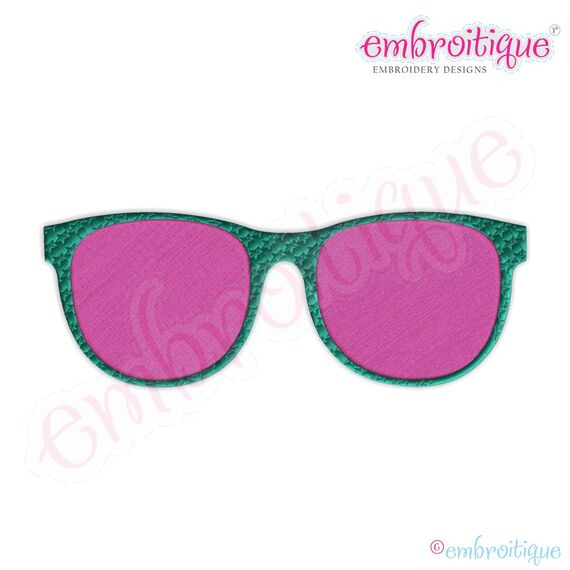 Super Star Sunglasses 1 Filled Embroidery Design