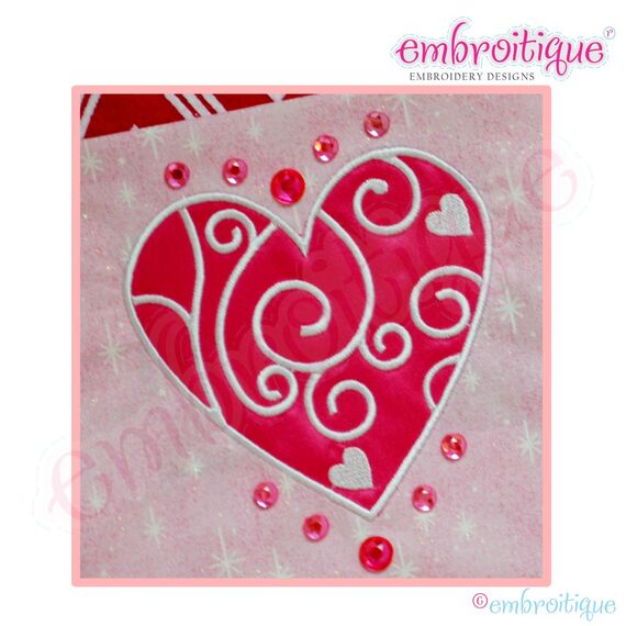 Sweet Heart Swirl - Classy Applique