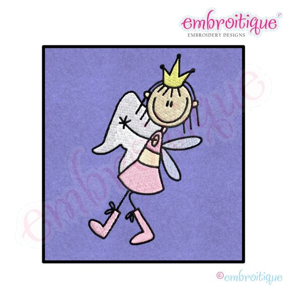 Tooth Fairy 2 Filled Embroidery Design