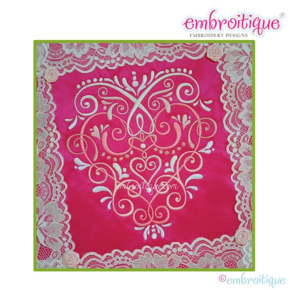 Curly Victorian Flourished Ornate Heart - Small