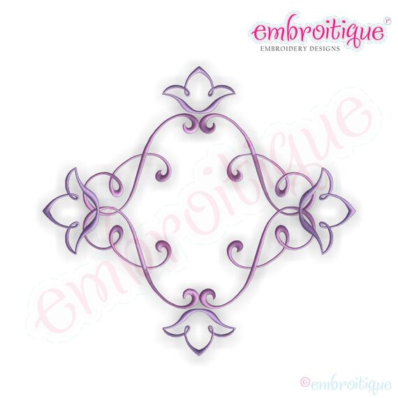 Vintage Floral Flourish Font Frame, 2 image