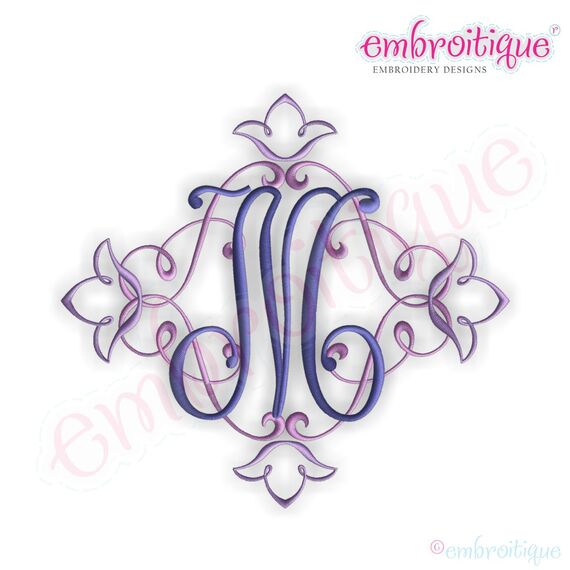 Vintage Floral Flourish Font Frame