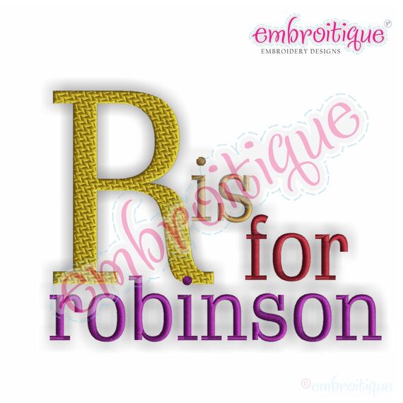 Robinson Monogram Font Set - Small