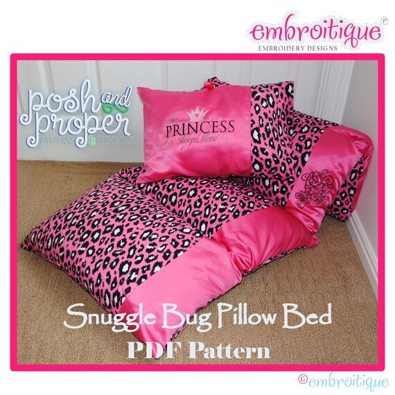 Posh and Proper - Snuggle Bug Pillow Bed PDF Pattern