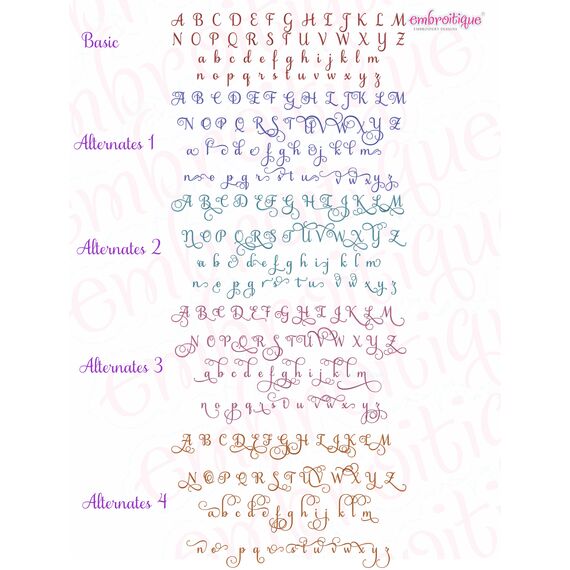 Buttercup Calligraphy Monogram Super Set Medium - ALL ALTERNATES INCLUDED!
