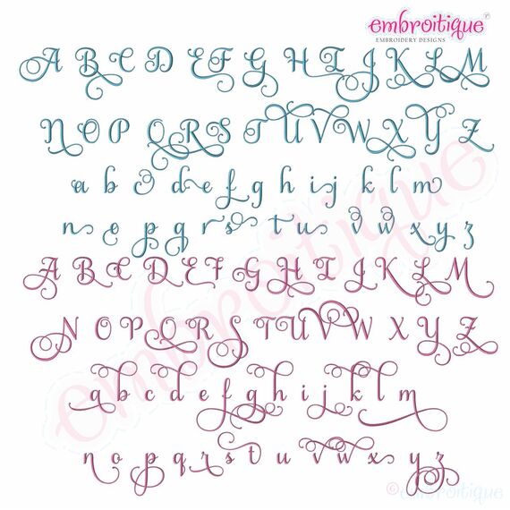 Buttercup Calligraphy Monogram Super Set Medium - ALL ALTERNATES INCLUDED!