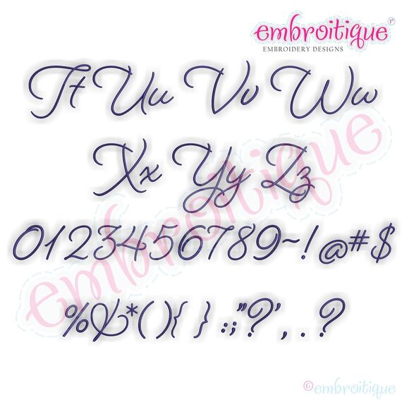 Beloved Basic - Beautiful Calligraphy Monogram Alphabet 1", 2", 3" - EXCLUSIVE