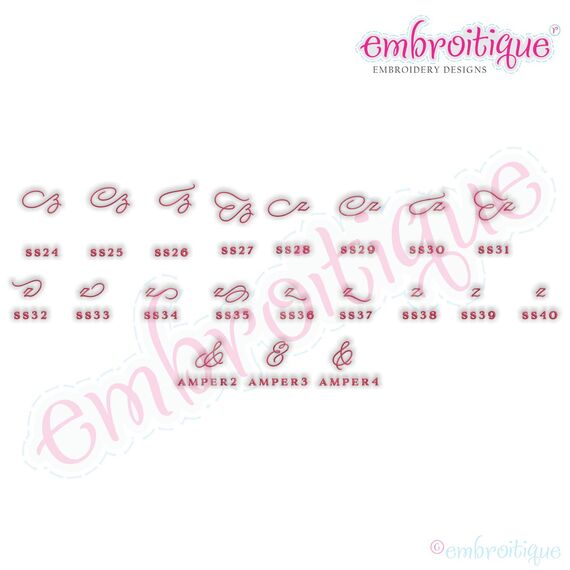 Beloved Alternates 5 - Beautiful Calligraphy Monogram Alphabet 1", 2", 3" - EXCLUSIVE