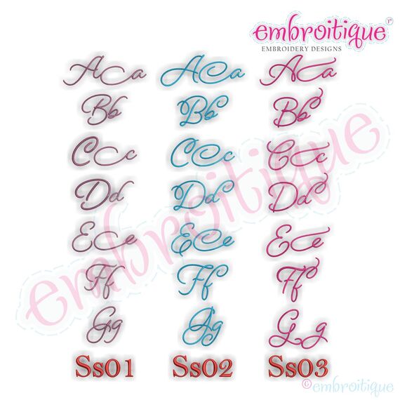 Beloved Alternates Set 1 - Beautiful Calligraphy Monogram Alphabet 1", 2", 3" - EXCLUSIVE