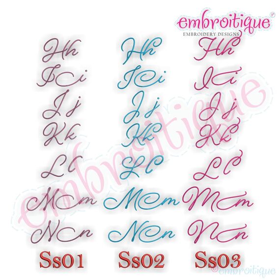 Beloved Alternates Set 1 - Beautiful Calligraphy Monogram Alphabet 1", 2", 3" - EXCLUSIVE