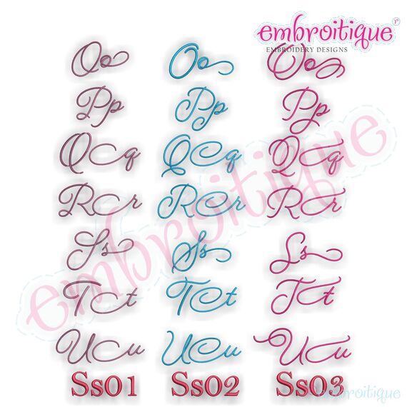 Beloved Alternates Set 1 - Beautiful Calligraphy Monogram Alphabet 1", 2", 3" - EXCLUSIVE