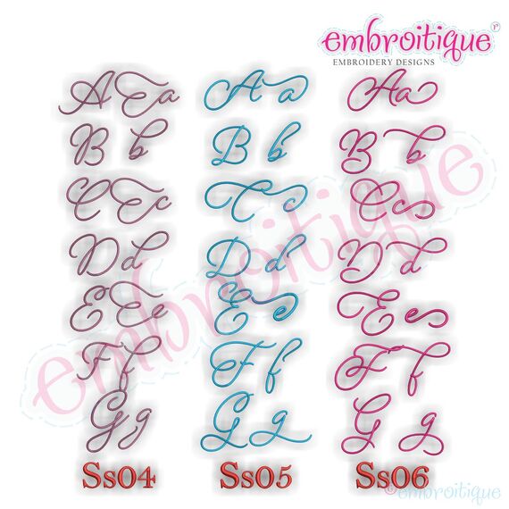 Beloved Alternates Set 2 - Beautiful Calligraphy Monogram Alphabet 1", 2", 3" - EXCLUSIVE