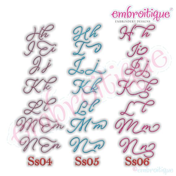 Beloved Alternates Set 2 - Beautiful Calligraphy Monogram Alphabet 1", 2", 3" - EXCLUSIVE