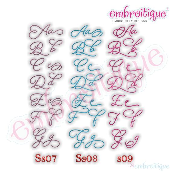 Beloved Alternates Set 3 - Beautiful Calligraphy Monogram Alphabet 1", 2", 3" - EXCLUSIVE
