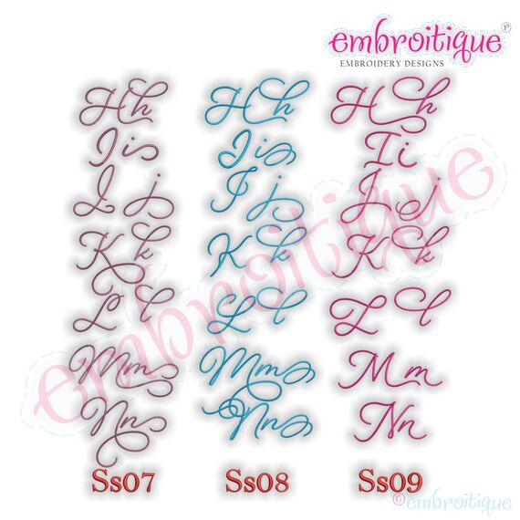 Beloved Alternates Set 3 - Beautiful Calligraphy Monogram Alphabet 1", 2", 3" - EXCLUSIVE