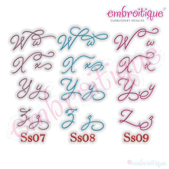 Beloved Alternates Set 2 - Beautiful Calligraphy Monogram Alphabet 1", 2", 3" - EXCLUSIVE