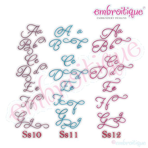 Beloved Alternates Set 4 - Beautiful Calligraphy Monogram Alphabet 1", 2", 3" - EXCLUSIVE
