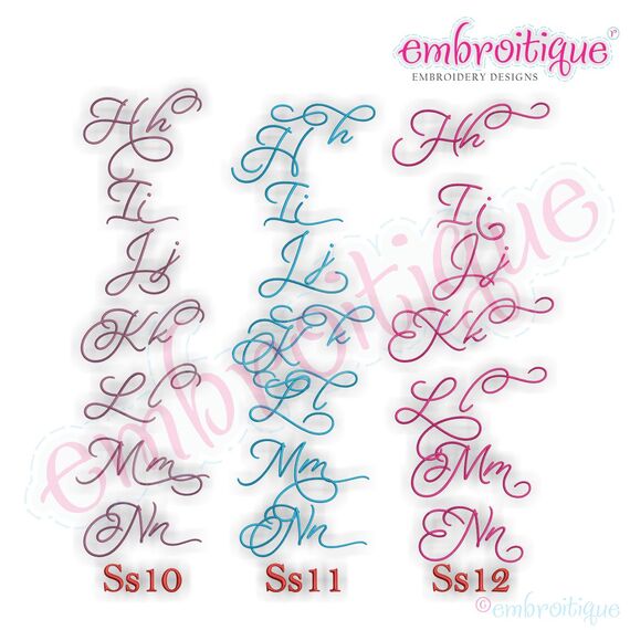 Beloved Alternates Set 4 - Beautiful Calligraphy Monogram Alphabet 1", 2", 3" - EXCLUSIVE