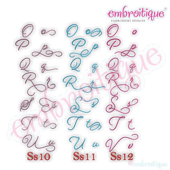 Beloved Alternates Set 4 - Beautiful Calligraphy Monogram Alphabet 1", 2", 3" - EXCLUSIVE