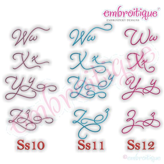 Beloved Alternates Set 4 - Beautiful Calligraphy Monogram Alphabet 1", 2", 3" - EXCLUSIVE