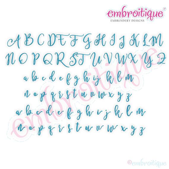 Melissa Monogram Set - Hand Lettered Calligraphy Script - Set 4 - 1", 2", 3", 3 image