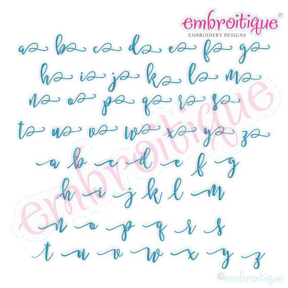 Melissa Monogram Set -  Hand Lettered Calligraphy Script - Set 2 - 1", 2", 3", 2 image