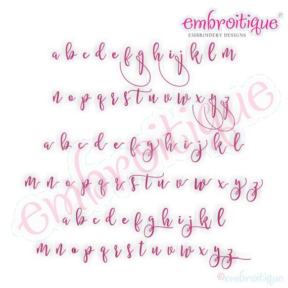 Melissa Monogram Set - Hand Lettered Calligraphy Script - Set 4 - 1", 2", 3", 2 image