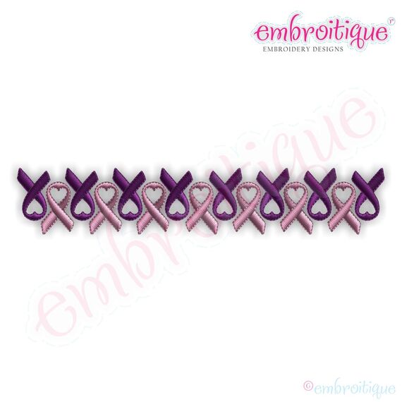 Row Of Ribbons -  Breast Cancer Awareness Month